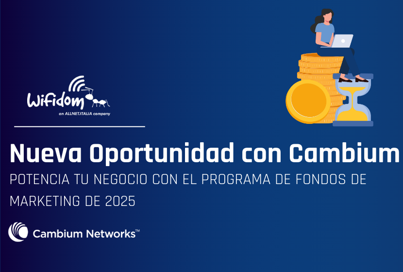 cambium networks fondos de marketing MDF con wifidom